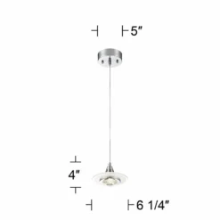 Possini Euro Menos 6 1/4" Wide Chrome LED Mini Pendant Light -Outlet The Radiantix Store possini euro menos 6 and one quarter inch wide chrome led mini pendant light 2r937views5