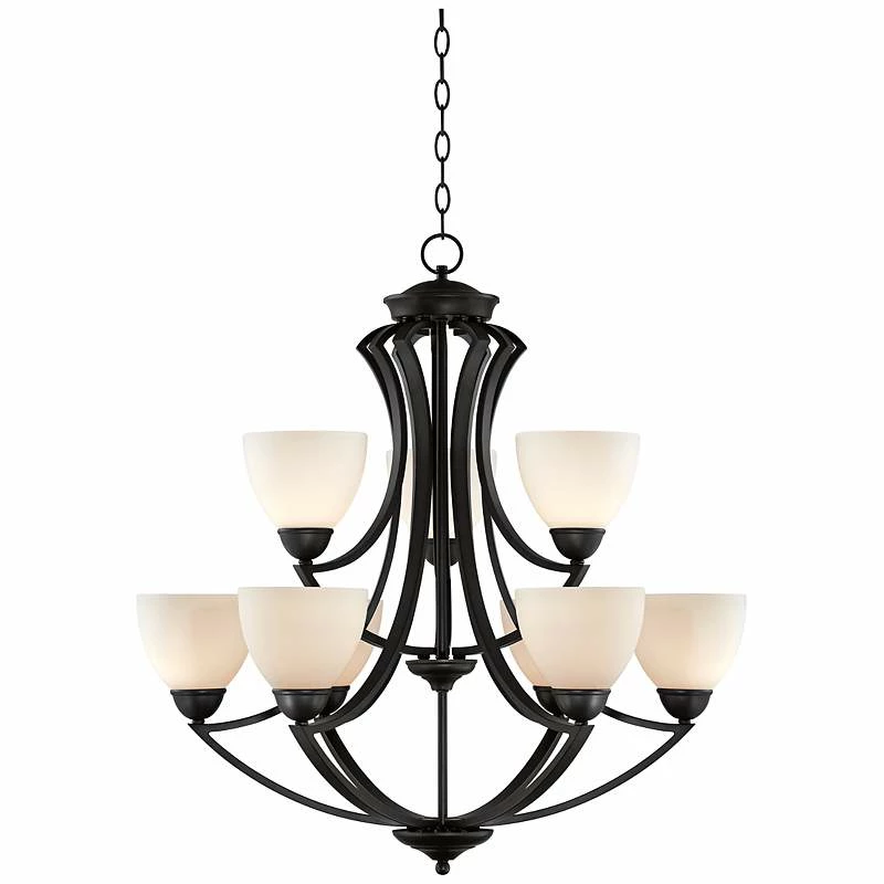 Possini Euro Milbury 30" Wide Dark Bronze 9-Light Chandelier 4 Possini Euro Milbury 30" Wide Dark Bronze 9-Light Chandelier - Image 2