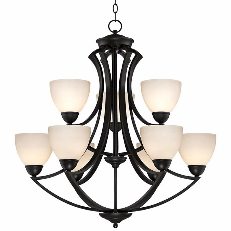 Possini Euro Milbury 30" Wide Dark Bronze 9-Light Chandelier 5 Possini Euro Milbury 30" Wide Dark Bronze 9-Light Chandelier - Image 3