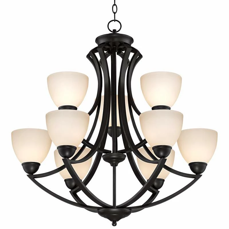 Possini Euro Milbury 30" Wide Dark Bronze 9-Light Chandelier 6 Possini Euro Milbury 30" Wide Dark Bronze 9-Light Chandelier - Image 4