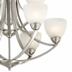 Possini Euro Milbury 30" Wide Satin Nickel 9-Light Chandelier 9 Possini Euro Milbury 30" Wide Satin Nickel 9-Light Chandelier -Outlet The Radiantix Store possini euro milbury 30 inch wide satin nickel 9 light chandelier p0508views1