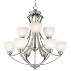 Possini Euro Milbury 30" Wide Satin Nickel 9-Light Chandelier 10 Possini Euro Milbury 30" Wide Satin Nickel 9-Light Chandelier -Outlet The Radiantix Store possini euro milbury 30 inch wide satin nickel 9 light chandelier p0508views2