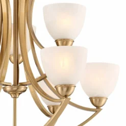 Possini Euro Milbury 30" Wide Soft Gold 9-Light 2-Tier Chandelier -Outlet The Radiantix Store possini euro milbury 30 inch wide soft gold 9 light 2 tier chandelier 311j2views1