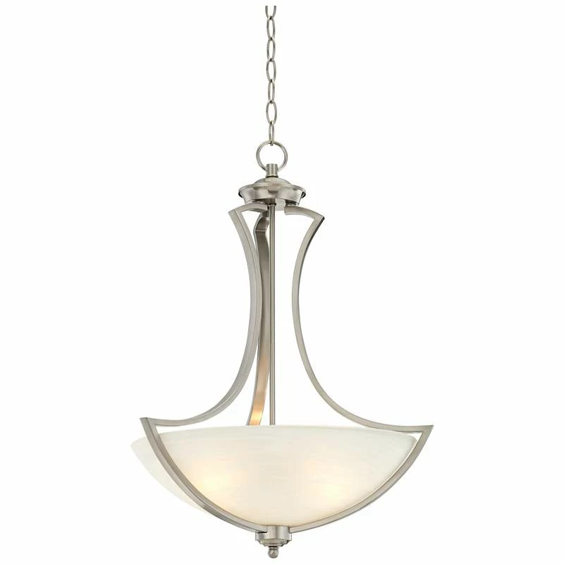 Possini Euro Milbury Brushed Nickel 4-Light Swag Chandelier 7 Possini Euro Milbury Brushed Nickel 4-Light Swag Chandelier - Image 5