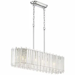 Possini Euro Mirabell 34" Crystal LED Kitchen Island Linear Pendant -Outlet The Radiantix Store possini euro mirabell 34 inch crystal led kitchen island linear pendant 67c46views4