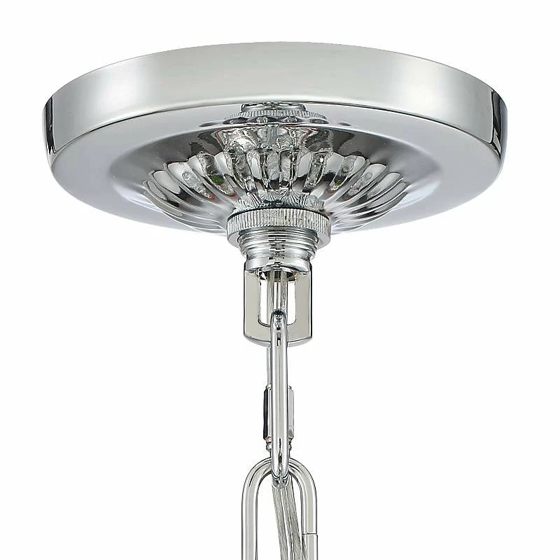 Possini Euro Murphy 19 3/4" Wide Chrome And Crystal Drum Pendant Light 7 Possini Euro Murphy 19 3/4" Wide Chrome And Crystal Drum Pendant Light - Image 5