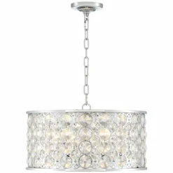 Possini Euro Murphy 19 3/4" Wide Chrome And Crystal Drum Pendant Light 13 Possini Euro Murphy 19 3/4" Wide Chrome And Crystal Drum Pendant Light -Outlet The Radiantix Store possini euro murphy 19 and three quarter inch wide chrome and crystal drum pendant light 78t21views4