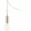 Possini Euro Nickel Plug-In Hanging Swag Chandelier With Milky G25 LED Bulb 1 Possini Euro Nickel Plug-In Hanging Swag Chandelier With Milky G25 LED Bulb -Outlet The Radiantix Store possini euro nickel plug in hanging swag chandelier with milky g25 led bulb 85a22