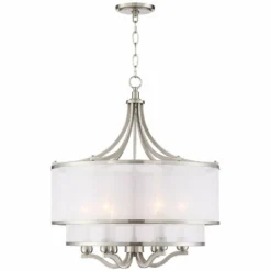 Possini Euro Nor 23" Wide 6-Light Brushed Nickel Drum Shade Pendant 13 Possini Euro Nor 23" Wide 6-Light Brushed Nickel Drum Shade Pendant -Outlet The Radiantix Store possini euro nor 23 inch wide 6 light brushed nickel drum shade pendant 23m77views4