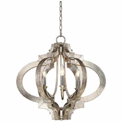 Possini Euro Ornament 23 1/4" Wide Aged Silver 6-Light Chandelier -Outlet The Radiantix Store possini euro ornament 23 and one quarter inch wide aged silver 6 light chandelier t5031