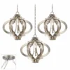 Possini Euro Ornament Brushed Nickel 3-Light Swag Chandelier -Outlet The Radiantix Store possini euro ornament brushed nickel 3 light swag chandelier 30n22