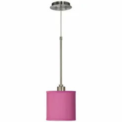 Possini Euro Pink Orchid 7" Wide Faux Silk Mini Pendant Light -Outlet The Radiantix Store possini euro pink orchid 7 inch wide faux silk mini pendant light 28c33