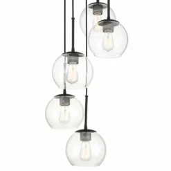 Possini Euro Samantha 19 1/2" Wide Black Multi-Light Pendant -Outlet The Radiantix Store possini euro samantha 19 and one half inch wide black multi light pendant 53x70views2