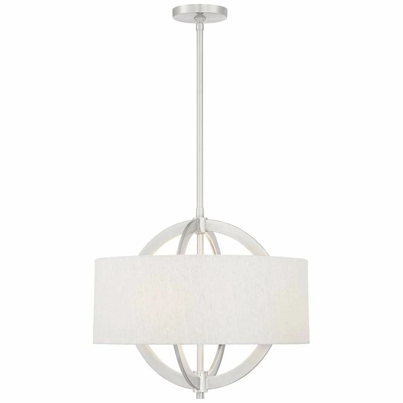 Possini Euro Saturna 21" Wide Brushed Nickel Pendant Light 8 Possini Euro Saturna 21" Wide Brushed Nickel Pendant Light - Image 6