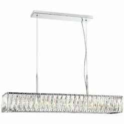Possini Euro Sera 33 1/2" Chrome Crystal Kitchen Island Light Pendant -Outlet The Radiantix Store possini euro sera 33 and one half inch chrome crystal kitchen island light pendant 53x10