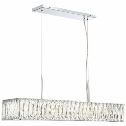 Possini Euro Sera 33 1/2" Chrome Crystal Kitchen Island Light Pendant -Outlet The Radiantix Store possini euro sera 33 and one half inch chrome crystal kitchen island light pendant 53x10views4
