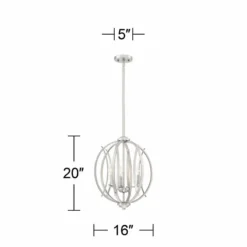 Possini Euro Spherical 16" Wide Brushed Nickel 3-Light Globe Pendant 15 Possini Euro Spherical 16" Wide Brushed Nickel 3-Light Globe Pendant -Outlet The Radiantix Store possini euro spherical 16 inch wide brushed nickel 3 light globe pendant 45h88views5