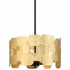 Possini Euro Stella 15" Wide Soft Gold Leaf Modern Pendant Light -Outlet The Radiantix Store possini euro stella 15 inch wide soft gold leaf modern pendant light 96y23