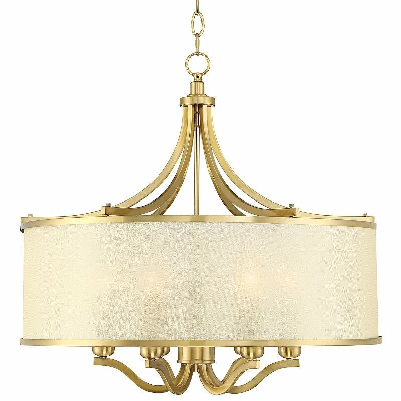 Possini Euro Sydney 25" Wide Warm Antique Gold Pendant Light 5 Possini Euro Sydney 25" Wide Warm Antique Gold Pendant Light - Image 3