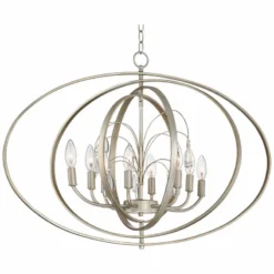 Possini Euro Tiller 31 1/2" Wide Satin Silver Pendant Light -Outlet The Radiantix Store possini euro tiller 31 and one half inch wide satin silver pendant light 15e88