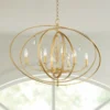 Possini Euro Tiller 32" Wide Gold Leaf 8-Light Foyer Pendant -Outlet The Radiantix Store possini euro tiller 32 inch wide gold leaf 8 light foyer pendant 331c1cropped