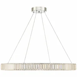 Possini Euro Vesta 35 1/2" Wide Chrome LED Ring Pendant Chandelier -Outlet The Radiantix Store possini euro vesta 35 and one half inch wide chrome led ring pendant chandelier 35c50views3