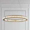 Possini Euro Vesta 35 1/2" Wide Gold Crystal LED Pendant Chandelier -Outlet The Radiantix Store possini euro vesta 35 and one half inch wide gold crystal led pendant chandelier 82h80cropped