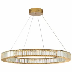 Possini Euro Vesta 35 1/2" Wide Gold Crystal LED Pendant Chandelier -Outlet The Radiantix Store possini euro vesta 35 and one half inch wide gold crystal led pendant chandelier 82h80views3