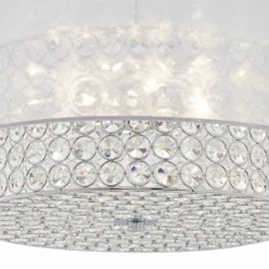 Possini Euro Viviette 20" Wide Chrome And Modern Crystal Pendant Light -Outlet The Radiantix Store possini euro viviette 20 inch wide chrome and modern crystal pendant light 8g479views1