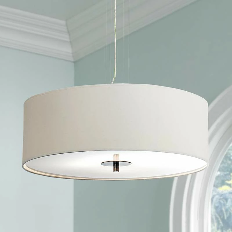Possini Euro White Four Light 24" Wide Pendant Chandelier 3 Possini Euro White Four Light 24" Wide Pendant Chandelier