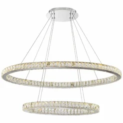 Possini Wainwright 48" Wide Crystal Double-Ring Dimmable LED Pendant 13 Possini Wainwright 48" Wide Crystal Double-Ring Dimmable LED Pendant -Outlet The Radiantix Store possini wainwright 48 inch wide crystal double ring dimmable led pendant 66g07views3