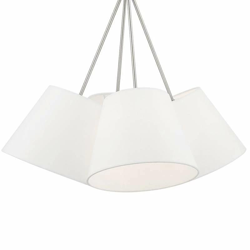 Prato 25" Wide Brushed Nickel 4-Light Pendant Light 4 Prato 25" Wide Brushed Nickel 4-Light Pendant Light - Image 2