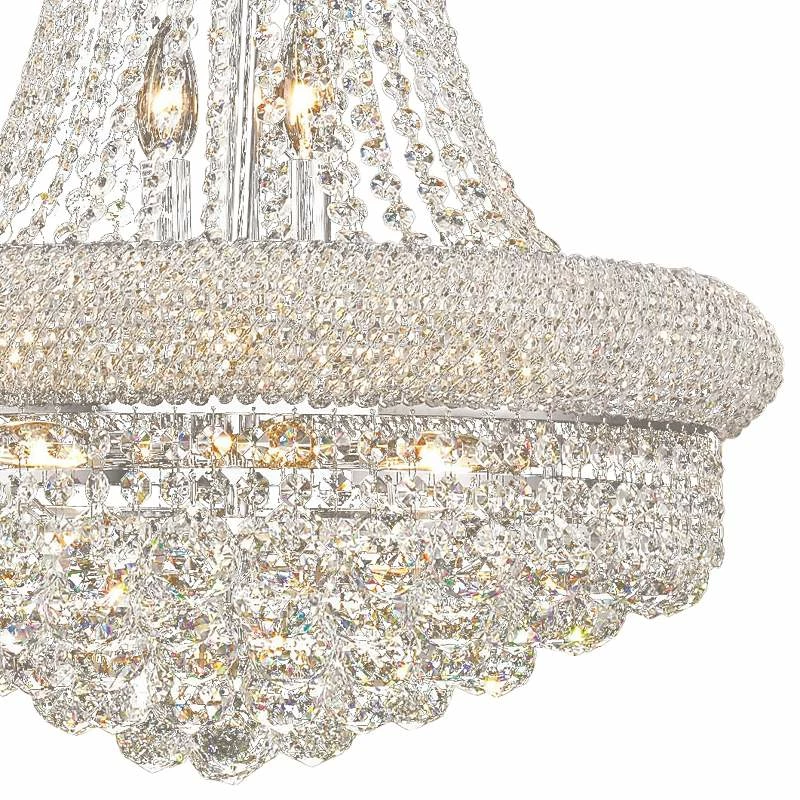 Primo 20" Wide Chrome Crystal Chandelier 6 Primo 20" Wide Chrome Crystal Chandelier - Image 4