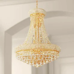 Primo 24" Wide Gold 14-Light Crystal Chandelier