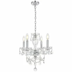 Princeton 17" Wide Chrome And Crystal 4-Light Chandelier 9 Princeton 17" Wide Chrome And Crystal 4-Light Chandelier -Outlet The Radiantix Store princeton 17 inch wide chrome and crystal 4 light chandelier 66d14