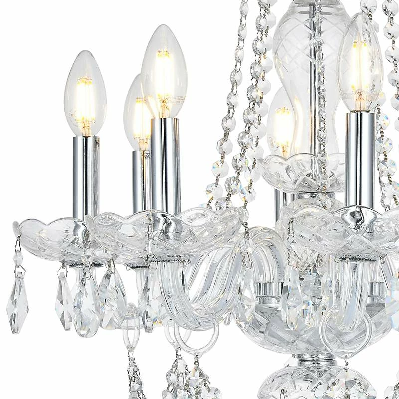 Princeton 20" Wide Chrome And Crystal 8-Light Chandelier 4 Princeton 20" Wide Chrome And Crystal 8-Light Chandelier - Image 2