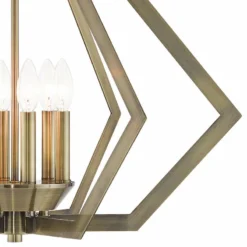 Prism 26" Wide Antique Brass 6-Light Chandelier -Outlet The Radiantix Store prism 26 inch wide antique brass 6 light chandelier 69m13views1