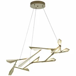 Quill 45 1/4" Wide Platinum LED Kitchen Island Light Pendant -Outlet The Radiantix Store quill 45 and one quarter inch wide platinum led kitchen island light pendant 20v54views3