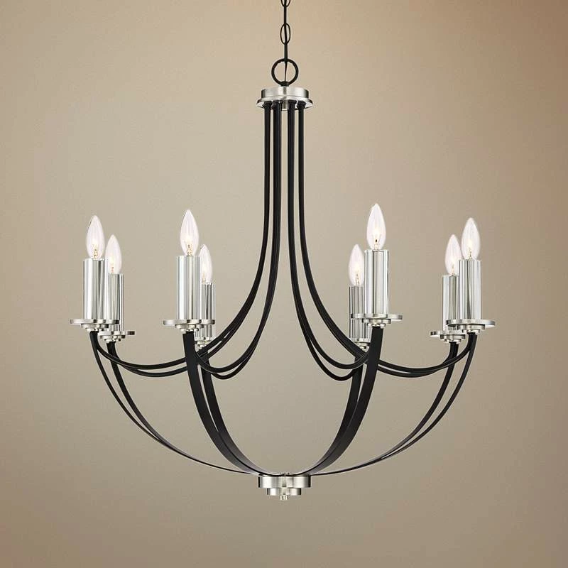 Quoizel Alana 30" Wide 8-Light Mystic Black Chandelier 3 Quoizel Alana 30" Wide 8-Light Mystic Black Chandelier