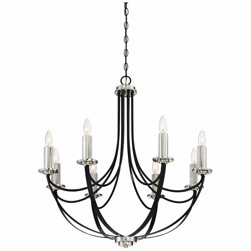 Quoizel Alana 30" Wide 8-Light Mystic Black Chandelier 5 Quoizel Alana 30" Wide 8-Light Mystic Black Chandelier - Image 3