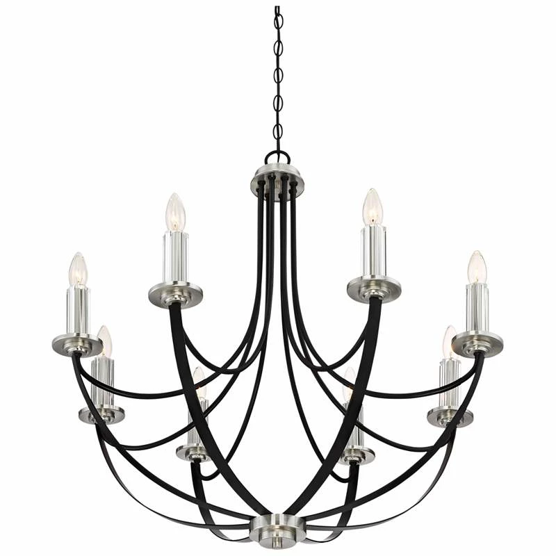 Quoizel Alana 30" Wide 8-Light Mystic Black Chandelier 6 Quoizel Alana 30" Wide 8-Light Mystic Black Chandelier - Image 4