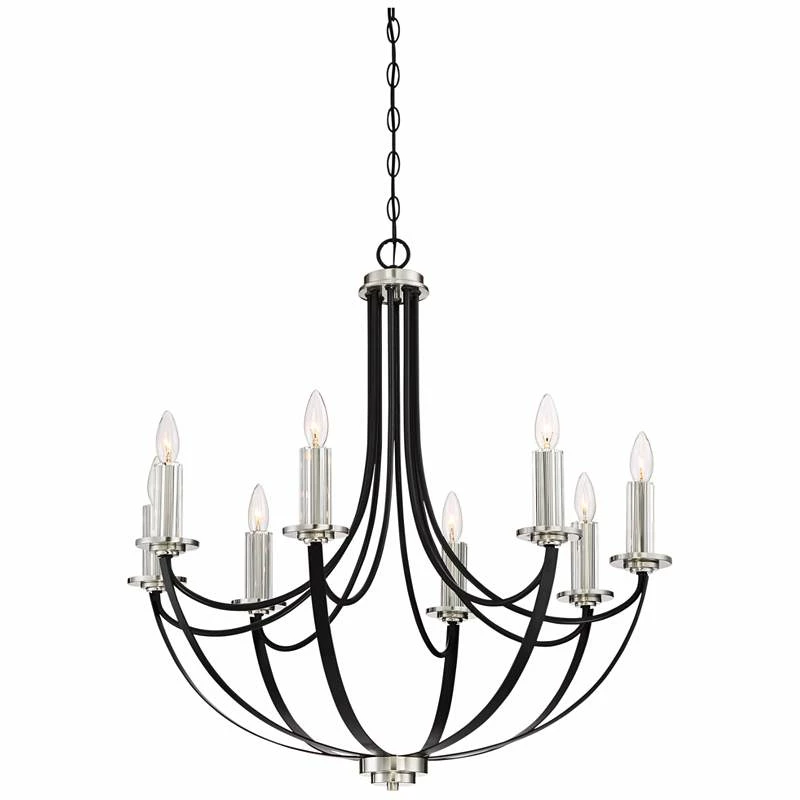 Quoizel Alana 30" Wide 8-Light Mystic Black Chandelier 8 Quoizel Alana 30" Wide 8-Light Mystic Black Chandelier - Image 6