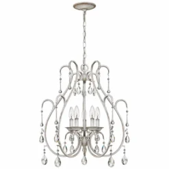 Quoizel Blanca 22 3/4" Wide Antique White 5-Light Chandelier -Outlet The Radiantix Store quoizel blanca 22 and three quarter inch wide antique white 5 light chandelier 67n59views1