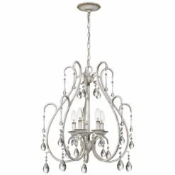 Quoizel Blanca 22 3/4" Wide Antique White 5-Light Chandelier -Outlet The Radiantix Store quoizel blanca 22 and three quarter inch wide antique white 5 light chandelier 67n59views2