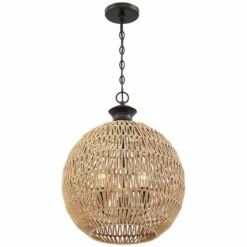 Quoizel Casablanca 18.3" Wide Palladian Bronze Modern Cage Pendant -Outlet The Radiantix Store quoizel casablanca 18 3 inch wide palladian bronze modern cage pendant 401a2views2