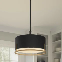 Quoizel Chalfont 15" Wide 3-Light Matte Black Modern Pendant