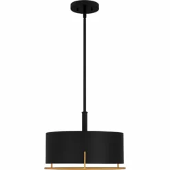 Quoizel Chalfont 15" Wide 3-Light Matte Black Modern Pendant -Outlet The Radiantix Store quoizel chalfont 15 inch wide 3 light matte black modern pendant 882r2views1