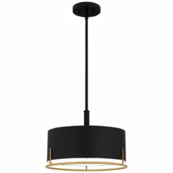 Quoizel Chalfont 15" Wide 3-Light Matte Black Modern Pendant -Outlet The Radiantix Store quoizel chalfont 15 inch wide 3 light matte black modern pendant 882r2views2