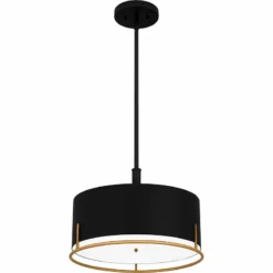 Quoizel Chalfont 15" Wide 3-Light Matte Black Modern Pendant -Outlet The Radiantix Store quoizel chalfont 15 inch wide 3 light matte black modern pendant 882r2views3