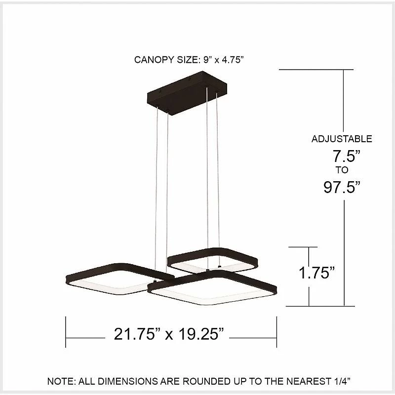 Quoizel Elvive 21.75" Wide Matte Black LED Modern Pendant 8 Quoizel Elvive 21.75" Wide Matte Black LED Modern Pendant - Image 6